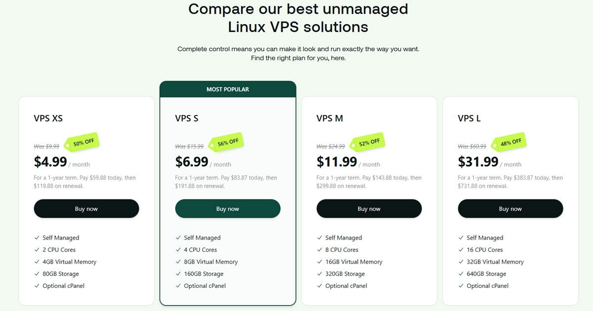 Hosting.com Unmanaged VPS Hosting.com Unmanaged VPS