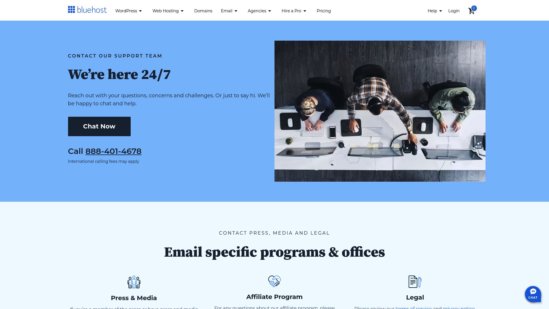BlueHost Support Page - Submit Your Support Request Here BlueHost Support Page