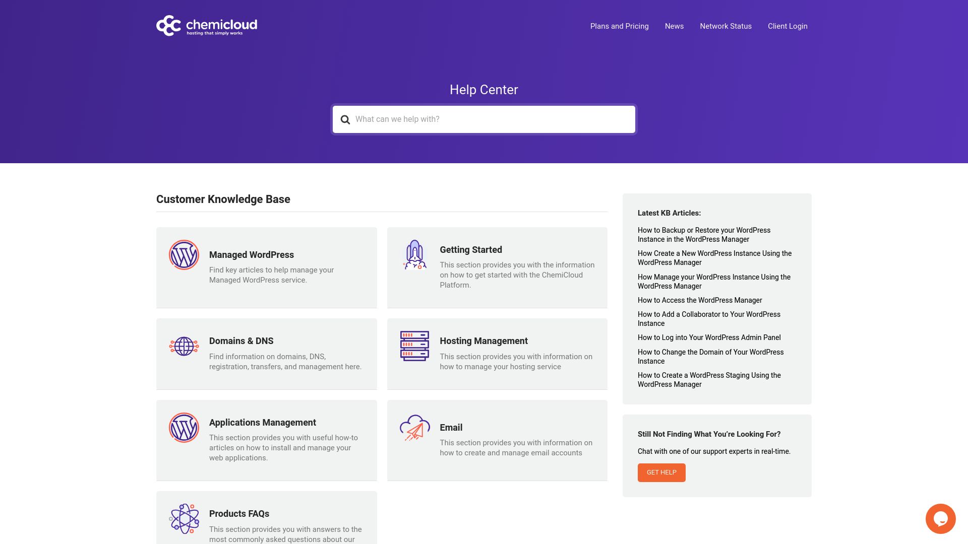 ChemiCloud Support Page - Submit Your Support Request Here ChemiCloud Support Page