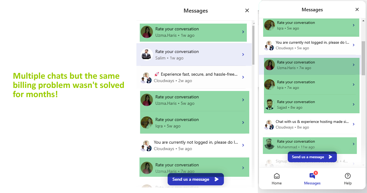 Cloudways billing support record Cloudways billing support record