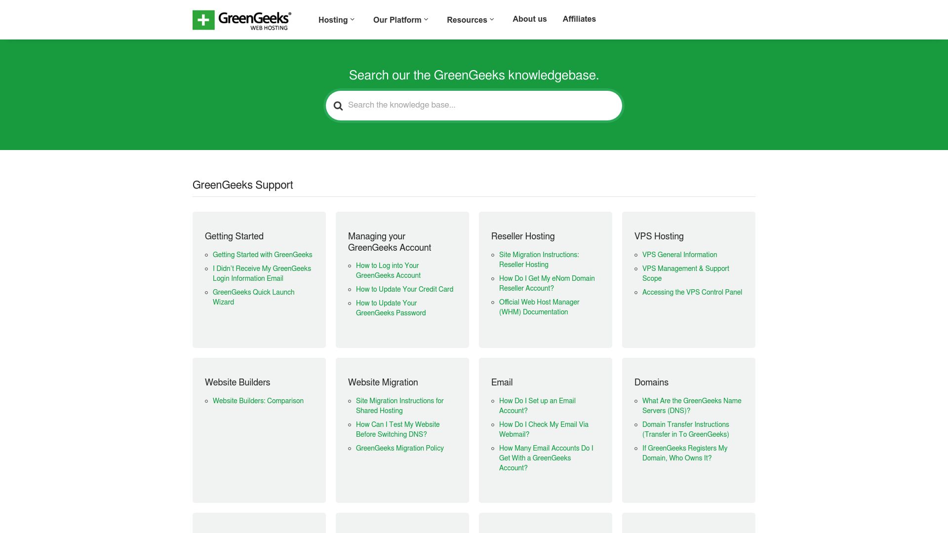 GreenGeeks Customer Support