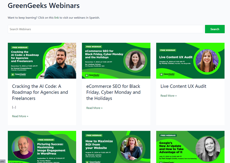 GreenGeeks Webinar GreenGeeks Webinar