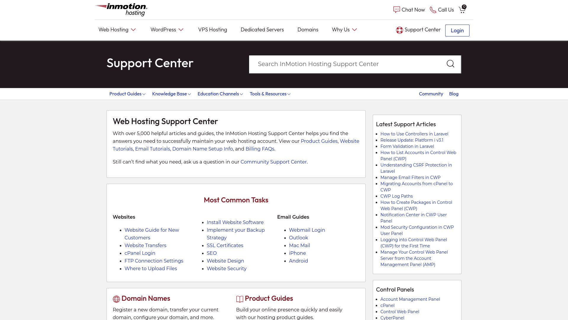 InMotion Hosting Support Page - Submit Your Support Request Here InMotion Support Page