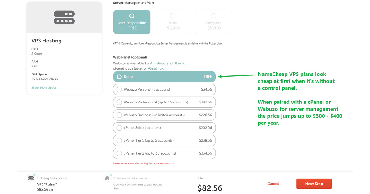 NameCheap Pricing NameCheap VPS Pricing