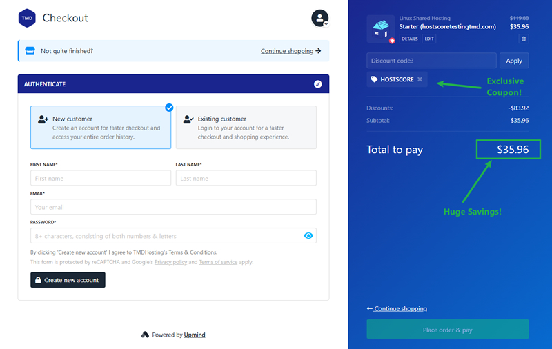 TMD Hosting Pricing after Discount TMD Hosting Pricing